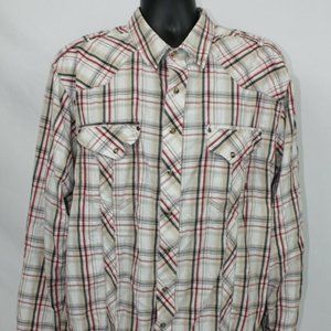 Ariat Men's Size XXL Plaid Western Cowboy Shirt